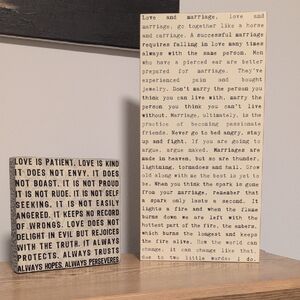 Cedar Mountain Studios "Lost + Found" Wooden Art Blocks - Set of 2